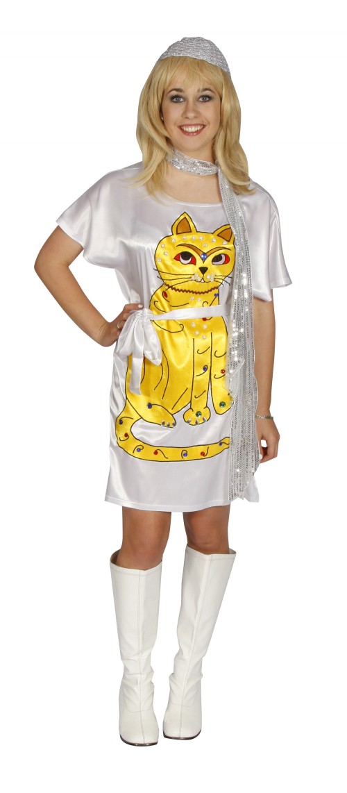 Abba Cat Yellow Minidress Deluxe Petticoat Lane